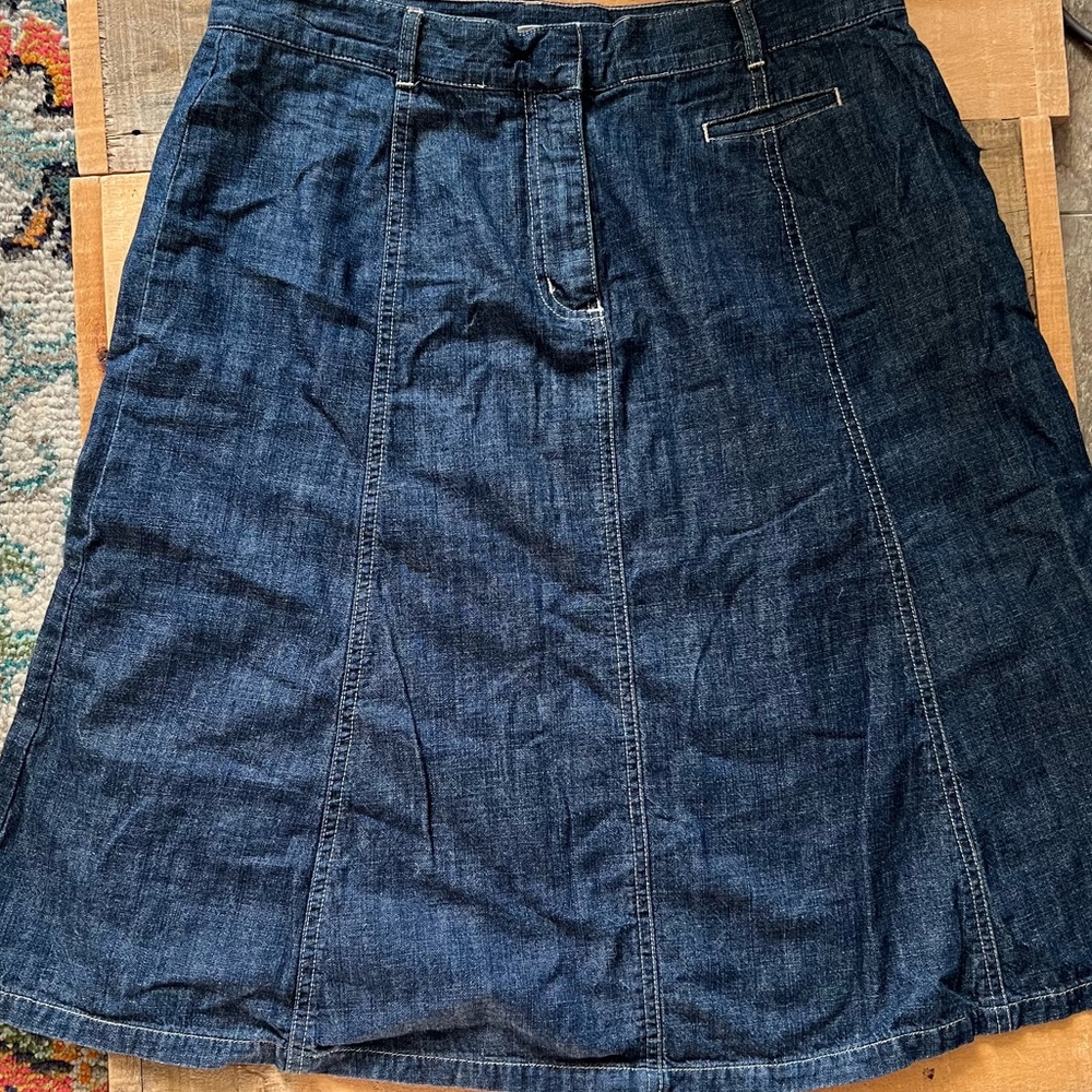 L.L. Bean Denim Skirt EUC